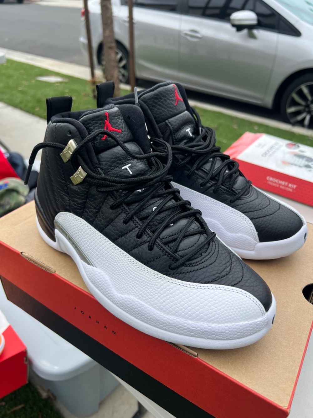 Jordan Black White Red High-Top Basketball Sneakers